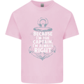 Sailing Captain Narrow Boat Barge Sailor Kids T-Shirt Childrens Light Pink