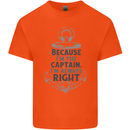Sailing Captain Narrow Boat Barge Sailor Kids T-Shirt Childrens Orange