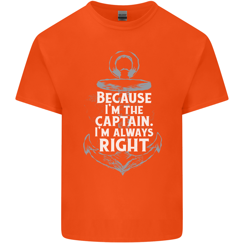 Sailing Captain Narrow Boat Barge Sailor Kids T-Shirt Childrens Orange
