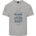 Sailing Captain Narrow Boat Barge Sailor Kids T-Shirt Childrens Sports Grey