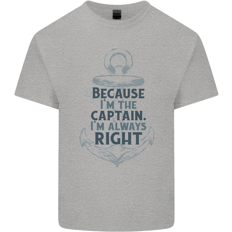 Sailing Captain Narrow Boat Barge Sailor Kids T-Shirt Childrens Sports Grey