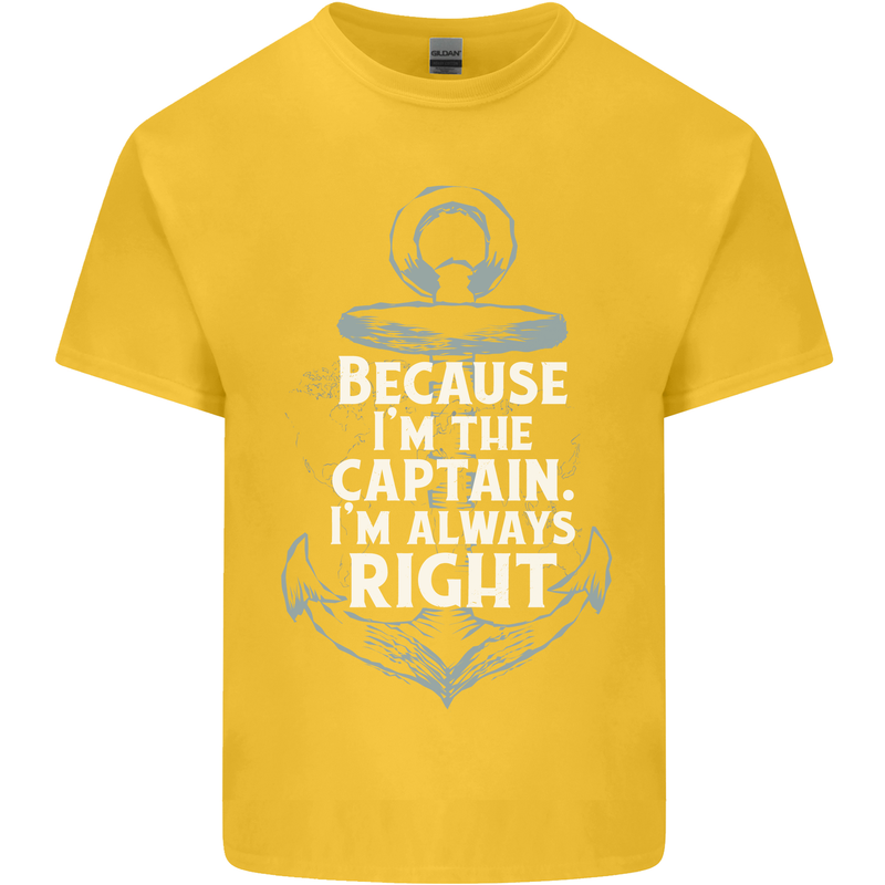 Sailing Captain Narrow Boat Barge Sailor Kids T-Shirt Childrens Yellow