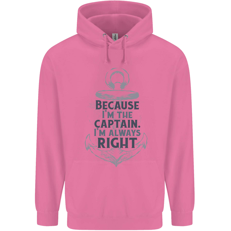 Sailing Captain Narrow Boat Barge Sailor Mens 80% Cotton Hoodie Azelea