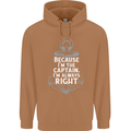 Sailing Captain Narrow Boat Barge Sailor Mens 80% Cotton Hoodie Caramel Latte