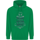 Sailing Captain Narrow Boat Barge Sailor Mens 80% Cotton Hoodie Irish Green
