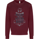 Sailing Captain Narrow Boat Barge Sailor Mens Sweatshirt Jumper Maroon