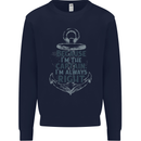 Sailing Captain Narrow Boat Barge Sailor Mens Sweatshirt Jumper Navy Blue