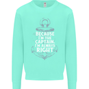 Sailing Captain Narrow Boat Barge Sailor Mens Sweatshirt Jumper Peppermint