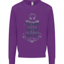 Sailing Captain Narrow Boat Barge Sailor Mens Sweatshirt Jumper Purple