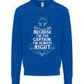 Sailing Captain Narrow Boat Barge Sailor Mens Sweatshirt Jumper Royal Blue