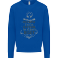 Sailing Captain Narrow Boat Barge Sailor Mens Sweatshirt Jumper Royal Blue