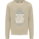 Sailing Captain Narrow Boat Barge Sailor Mens Sweatshirt Jumper Sand