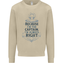 Sailing Captain Narrow Boat Barge Sailor Mens Sweatshirt Jumper Sand