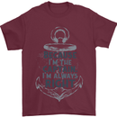Sailing Captain Narrow Boat Barge Sailor Mens T-Shirt Cotton Gildan Maroon