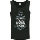 Sailing Captain Narrow Boat Barge Sailor Mens Vest Tank Top Black