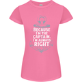 Sailing Captain Narrow Boat Barge Sailor Womens Petite Cut T-Shirt Azalea