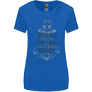Sailing Captain Narrow Boat Barge Sailor Womens Wider Cut T-Shirt Royal Blue