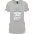 Sailing Captain Narrow Boat Barge Sailor Womens Wider Cut T-Shirt Sports Grey