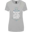 Sailing Captain Narrow Boat Barge Sailor Womens Wider Cut T-Shirt Sports Grey