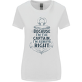Sailing Captain Narrow Boat Barge Sailor Womens Wider Cut T-Shirt White