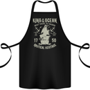 Sailing King of the Ocean Sailor Boat Cotton Apron 100% Organic Black