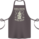 Sailing King of the Ocean Sailor Boat Cotton Apron 100% Organic Dark Grey