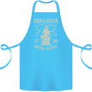 Sailing King of the Ocean Sailor Boat Cotton Apron 100% Organic Turquoise