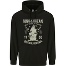 Sailing King of the Ocean Sailor Boat Mens 80% Cotton Hoodie Black