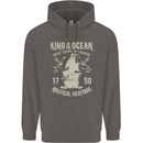 Sailing King of the Ocean Sailor Boat Mens 80% Cotton Hoodie Charcoal