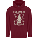 Sailing King of the Ocean Sailor Boat Mens 80% Cotton Hoodie Maroon