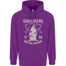 Sailing King of the Ocean Sailor Boat Mens 80% Cotton Hoodie Purple