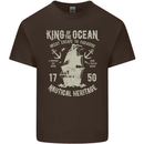 Sailing King of the Ocean Sailor Boat Mens Cotton T-Shirt Tee Top Dark Chocolate