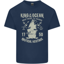Sailing King of the Ocean Sailor Boat Mens Cotton T-Shirt Tee Top Navy Blue