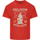 Sailing King of the Ocean Sailor Boat Mens Cotton T-Shirt Tee Top Red