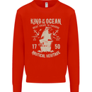 Sailing King of the Ocean Sailor Boat Mens Sweatshirt Jumper Bright Red
