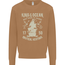 Sailing King of the Ocean Sailor Boat Mens Sweatshirt Jumper Caramel Latte