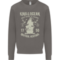 Sailing King of the Ocean Sailor Boat Mens Sweatshirt Jumper Charcoal
