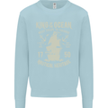 Sailing King of the Ocean Sailor Boat Mens Sweatshirt Jumper Light Blue