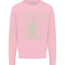 Sailing King of the Ocean Sailor Boat Mens Sweatshirt Jumper Light Pink