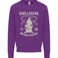 Sailing King of the Ocean Sailor Boat Mens Sweatshirt Jumper Purple