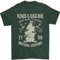 Sailing King of the Ocean Sailor Boat Mens T-Shirt Cotton Gildan Forest Green