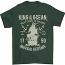 Sailing King of the Ocean Sailor Boat Mens T-Shirt Cotton Gildan Forest Green