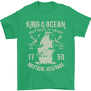 Sailing King of the Ocean Sailor Boat Mens T-Shirt Cotton Gildan Irish Green