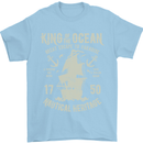 Sailing King of the Ocean Sailor Boat Mens T-Shirt Cotton Gildan Light Blue