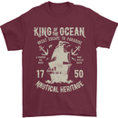 Sailing King of the Ocean Sailor Boat Mens T-Shirt Cotton Gildan Maroon
