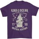 Sailing King of the Ocean Sailor Boat Mens T-Shirt Cotton Gildan Purple