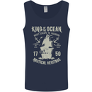 Sailing King of the Ocean Sailor Boat Mens Vest Tank Top Navy Blue