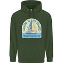 Sailing My Escape From Reality Sailor Childrens Kids Hoodie Forest Green