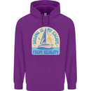 Sailing My Escape From Reality Sailor Childrens Kids Hoodie Purple