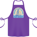 Sailing My Escape From Reality Sailor Cotton Apron 100% Organic Purple